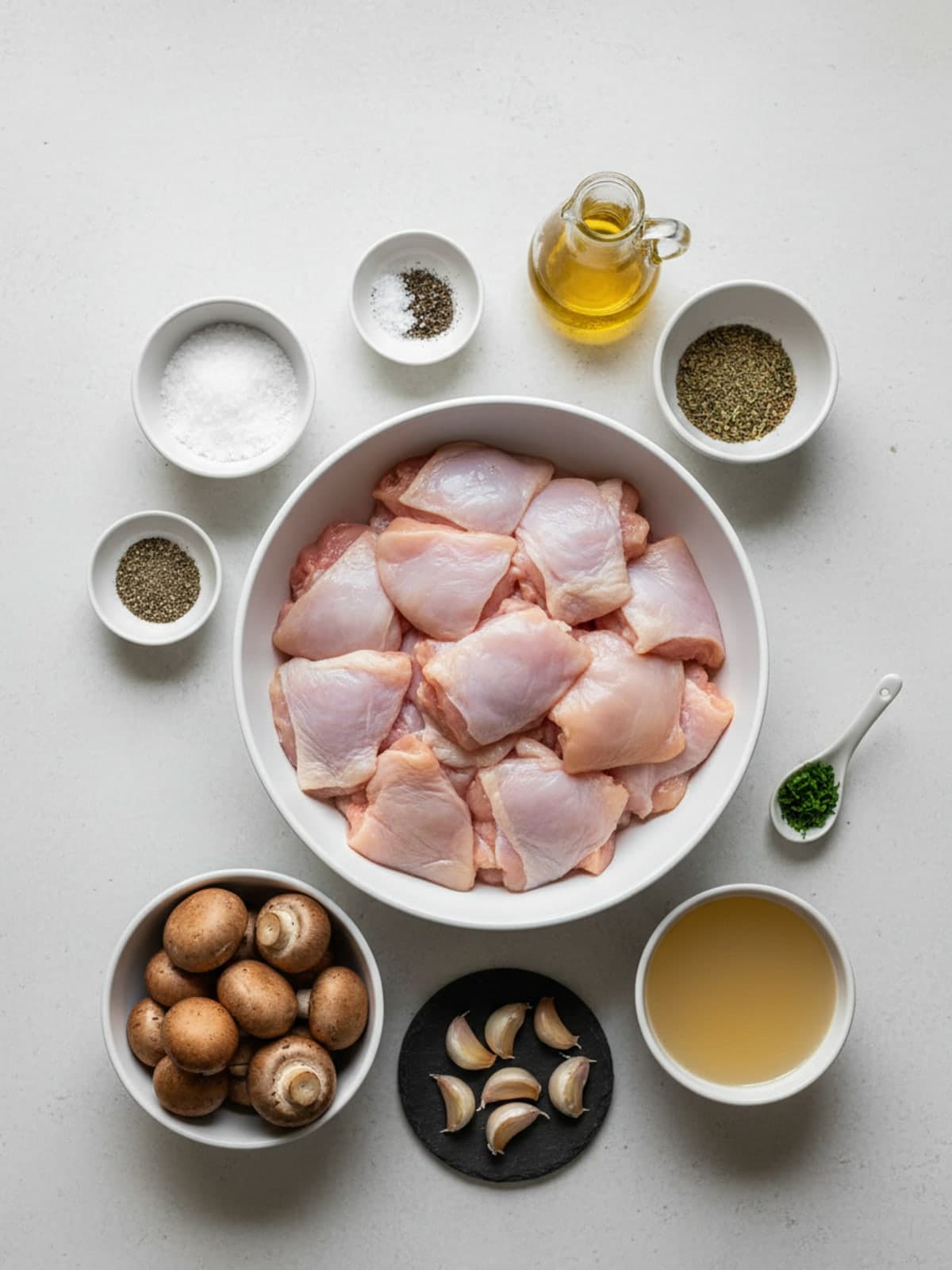 Ingredients for Creamy Garlic Chicken for Keto Beginners