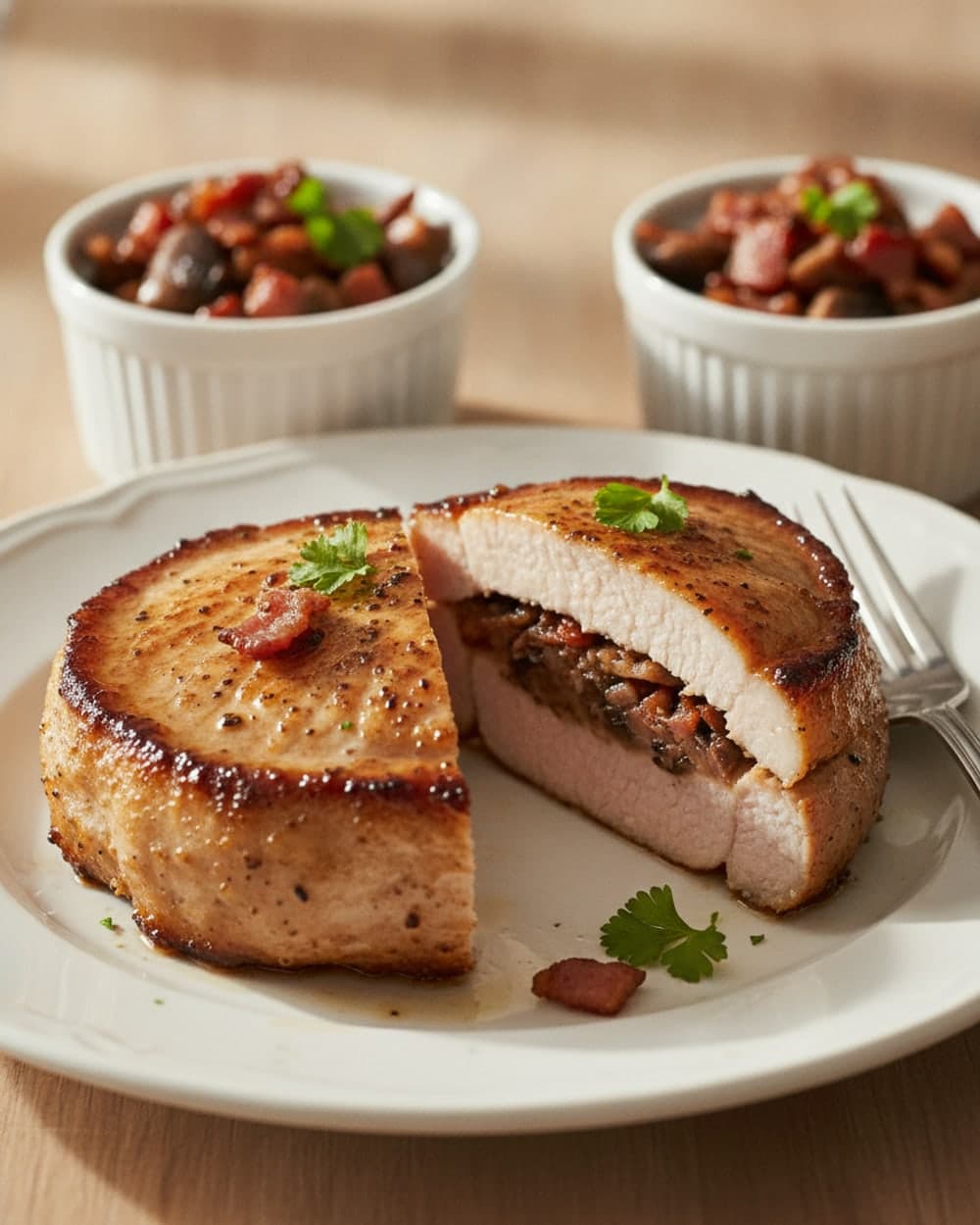 Bacon Mushroom Pork Chops