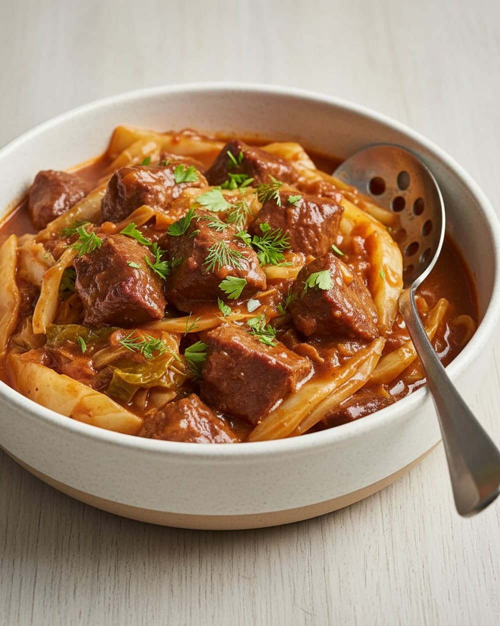 Slow Cooker Beef and Cabbage