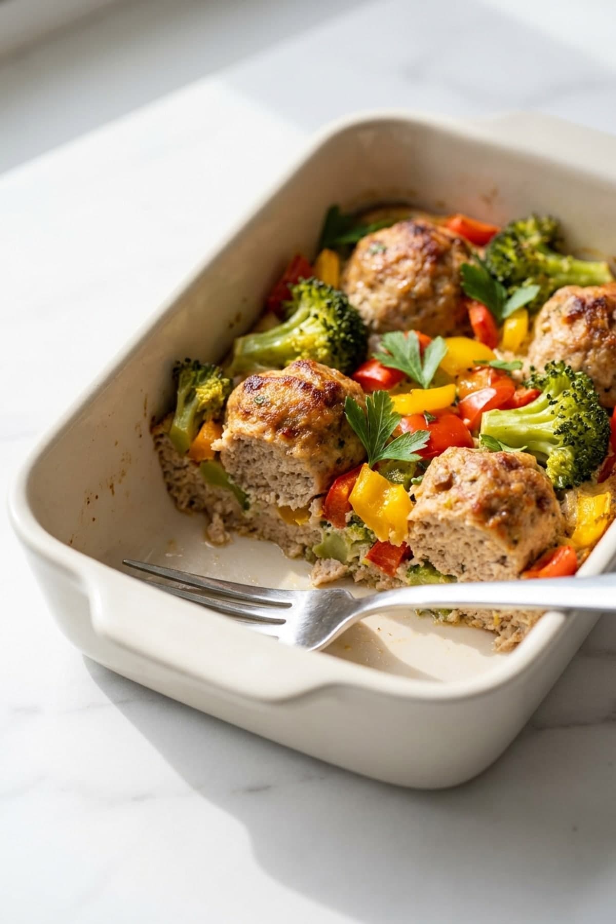 Turkey Meatball Vegetable Boxes ready to serve