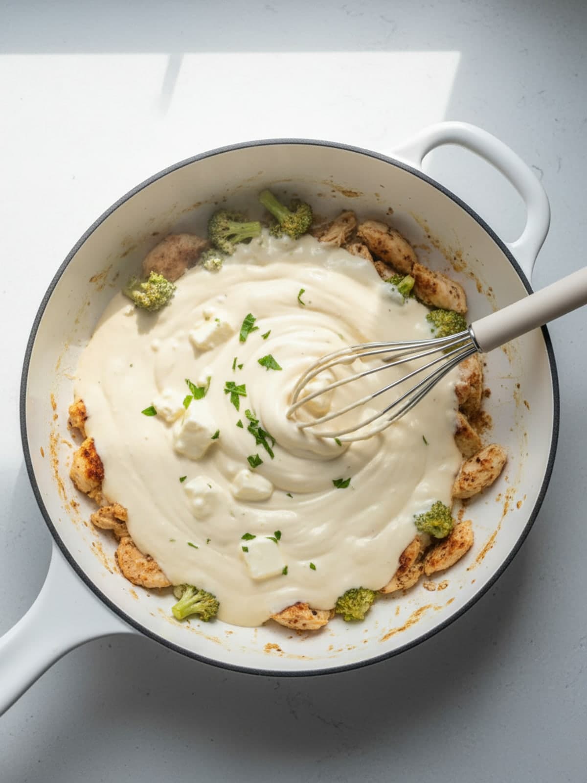 Chicken Broccoli Low Carb Casserole: Make sauce