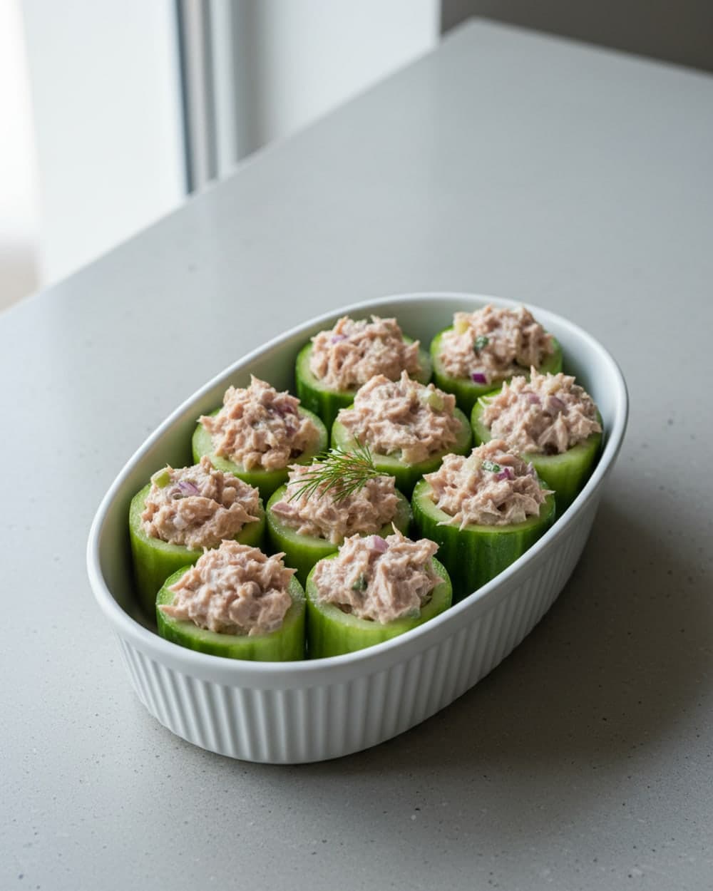 Tuna Cucumber Boats