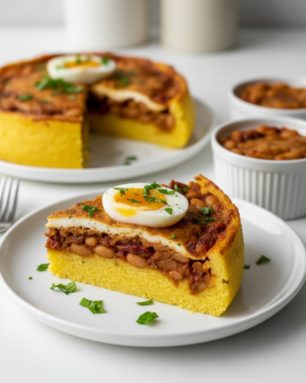 Polenta Beans and Eggs