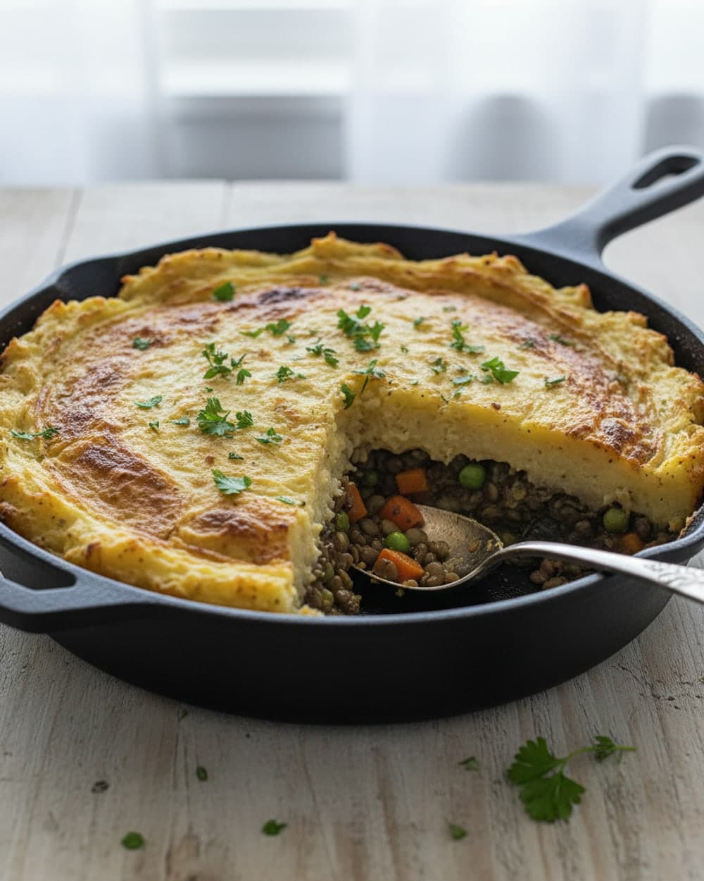 Lentil Mushroom Shepherd Skillet
