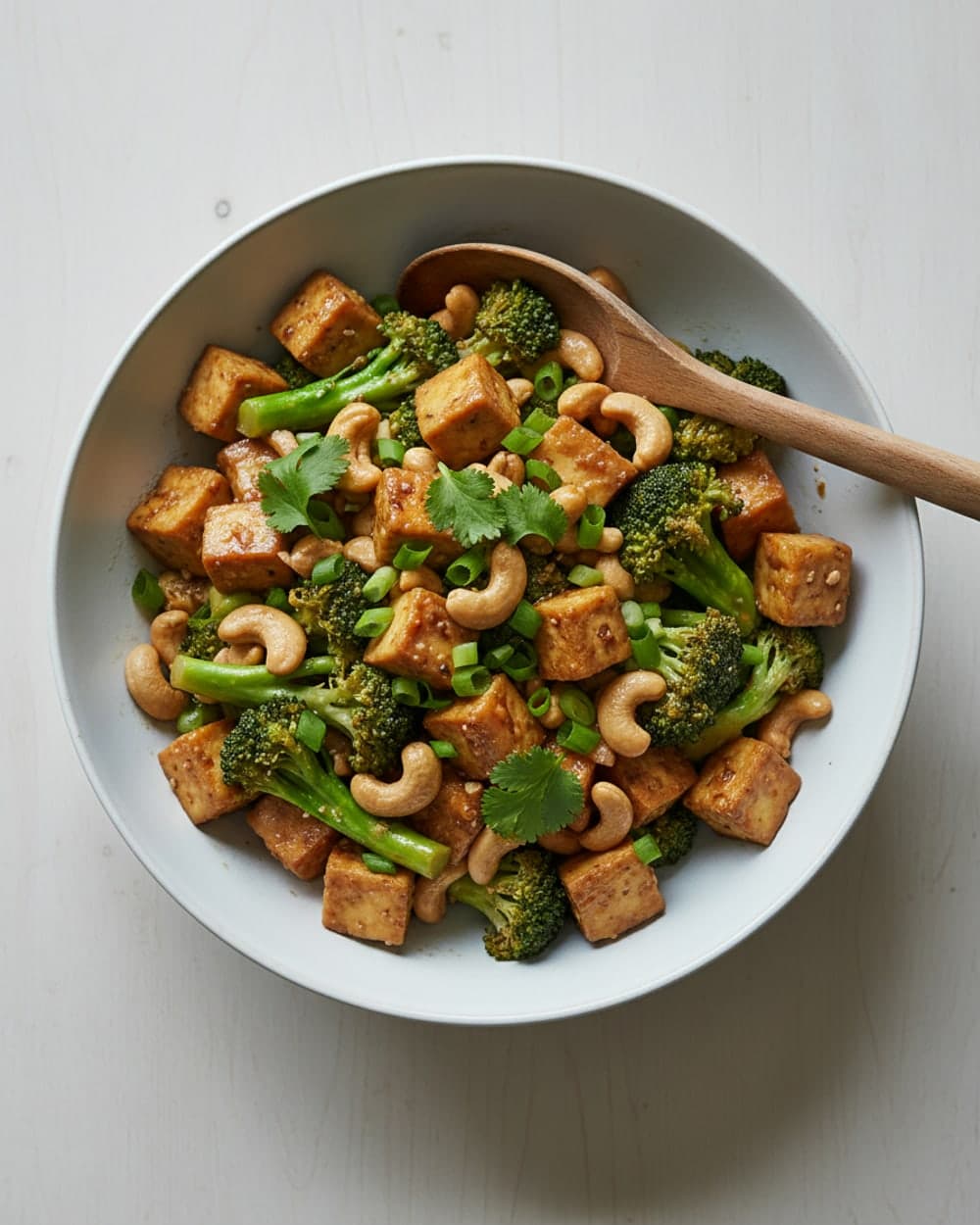 Tofu Broccoli Cashew Stir-Fry