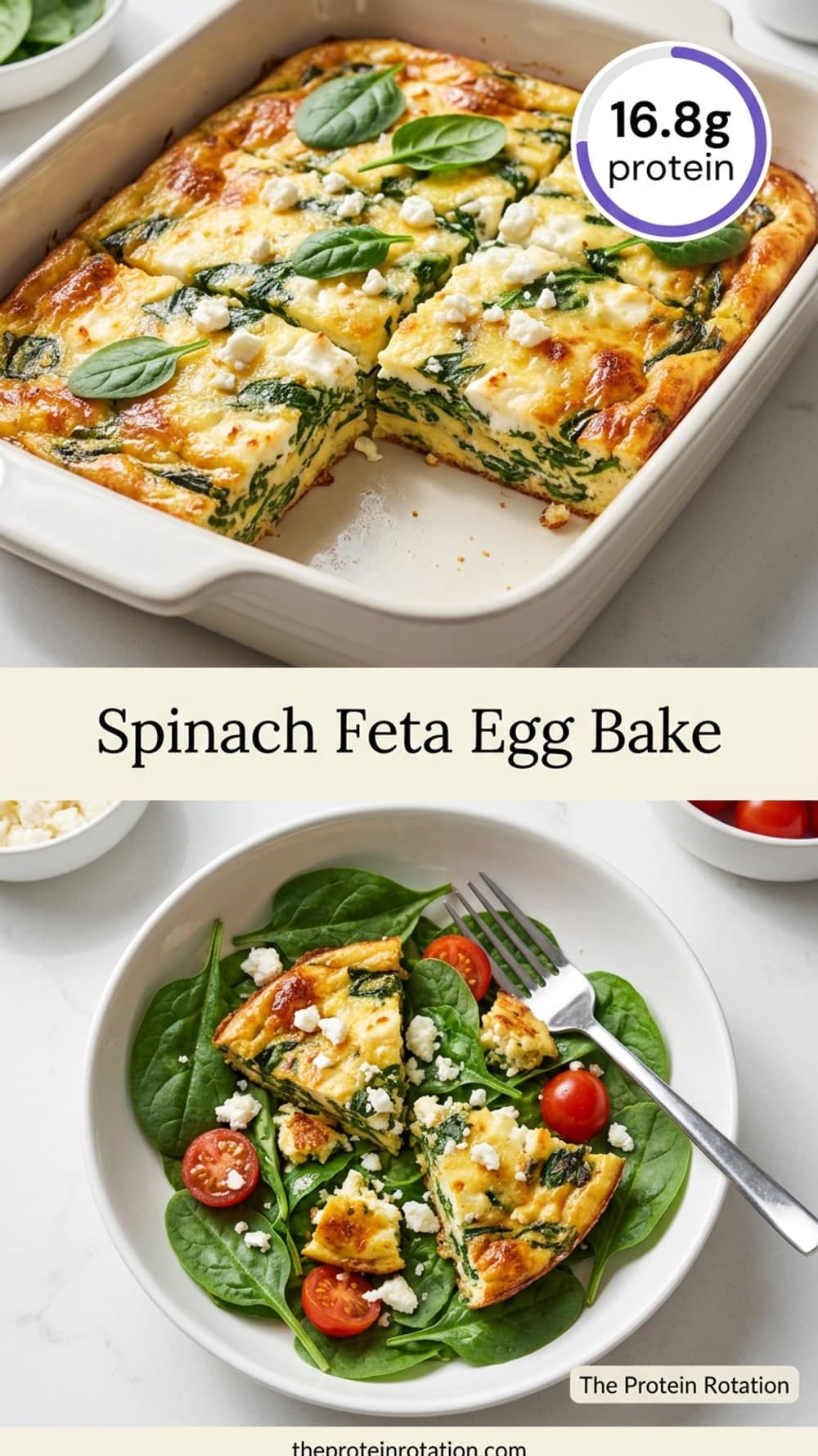 Spinach Feta Egg Bake
